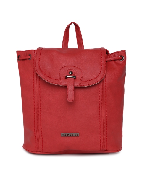 

Caprese Women Red Solid Backpack