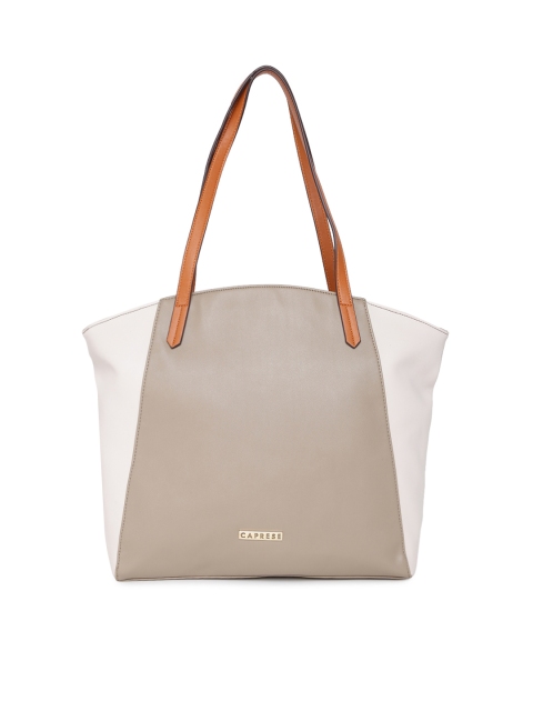

Caprese Grey & Off-White Colourblocked Shoulder Bag