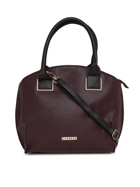 

Caprese Maroon Solid Handheld Bag