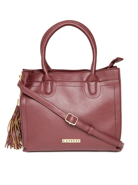 

Caprese Maroon Solid Handheld Bag