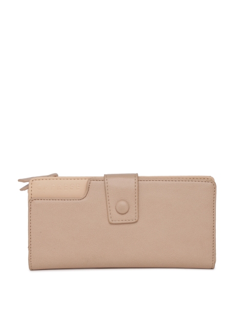 

Caprese Women Nude-Coloured Solid Zip Around Wallet