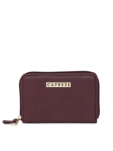 

Caprese Women Maroon Solid Passport Holder