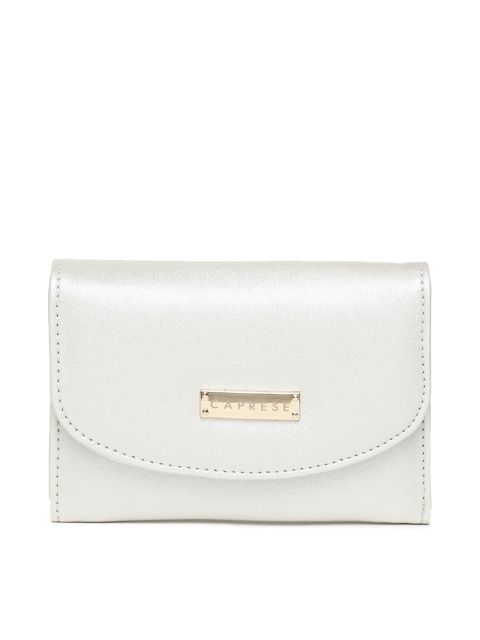 

Caprese Women White Solid Two Fold Wallet