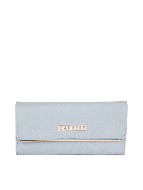 

Caprese Women Blue Solid Three Fold Wallet