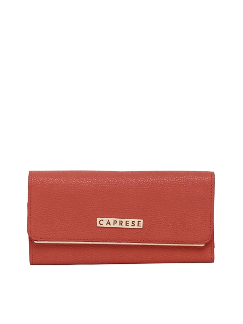 

Caprese Women Pink Solid Two Fold Wallet