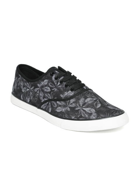

Aeropostale Men Black & Grey Floral Print Sneakers