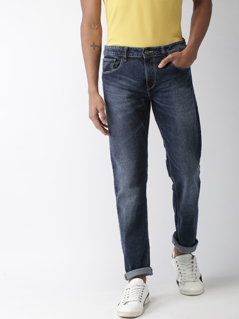 

Celio Men Blue Straight Slim Fit Mid-Rise Clean Look Stretchable Jeans