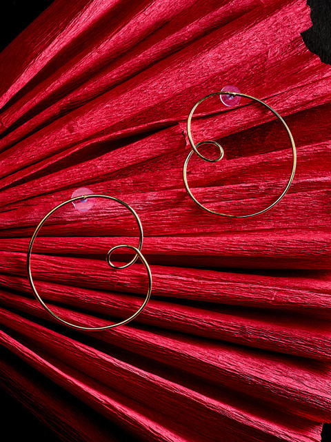 

ZeroKaata Gold-Toned Quirky Drop Earrings