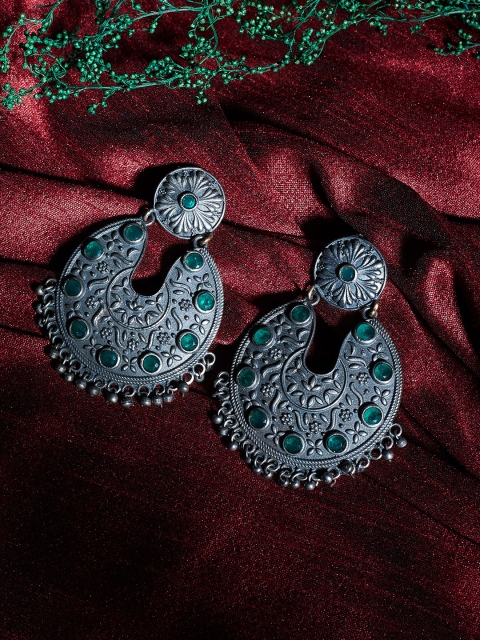 

ZeroKaata Silver-Plated Handcrafted Classic Drop Earrings