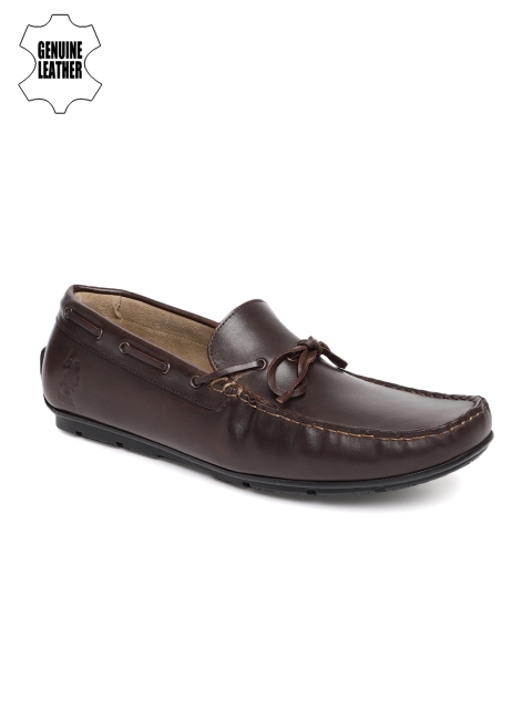 

U.S. Polo Assn. Men Brown Kunis Leather Driving Shoes