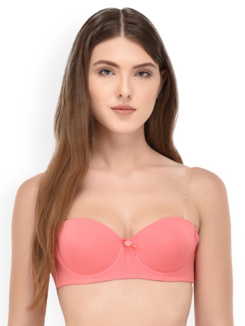

PrettyCat Peach-Coloured Solid Underwired Lightly Padded Push-Up Bra PC-BR-GO-PK-38B