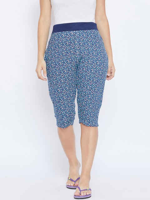 

C9 AIRWEAR Women Navy Blue & White Solid Regular Fit Capris CZ1607
