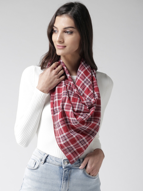 

Style Quotient Red & White Checked Scarf