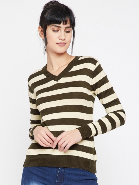 

RARE Women Beige & Black Solid Pullover