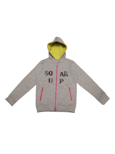 

Allen Solly Junior Girls Grey Printed Hooded Sweatshirt