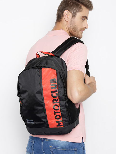 

Roadster Unisex Black & Red Alphanumeric Backpack