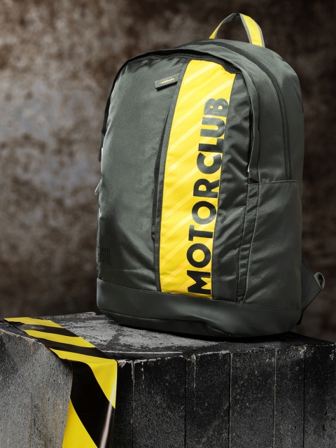 

Roadster Unisex Grey & Yellow Graphic Backpack
