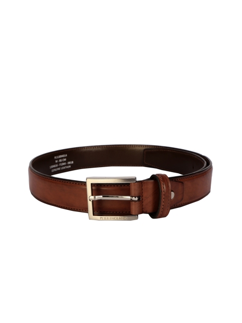 

Peter England Men Brown Leather Solid Belt