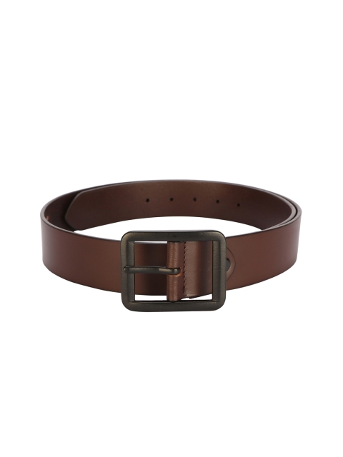 

Peter England Men Brown Leather Solid Belt