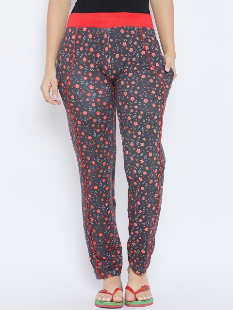 

C9 AIRWEAR Women Blue Printed Lounge Pants, Peach