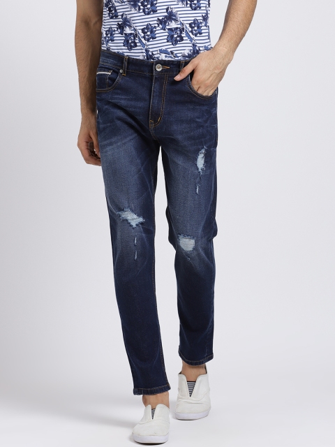 

REALM Men Blue Skinny Fit Mid-Rise Mildly Distressed Jeans