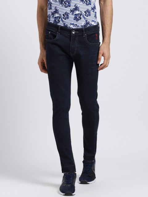 

REALM Men Blue Skinny Fit Mid-Rise Clean Look Jeans