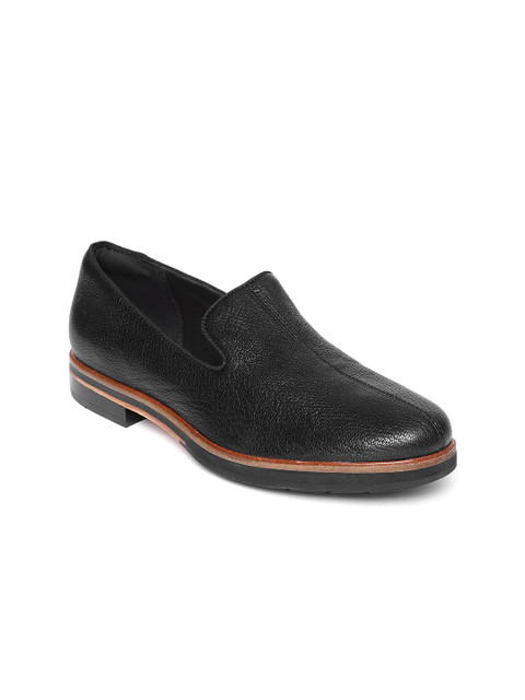 

Clarks Women Black Leather Slip-Ons