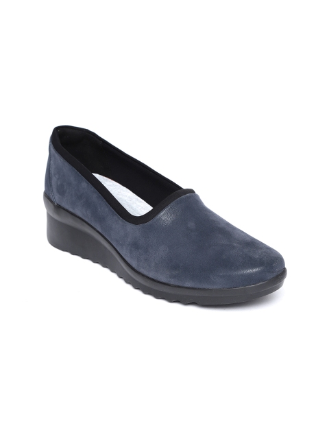 

Clarks Women Navy Blue Solid Pumps