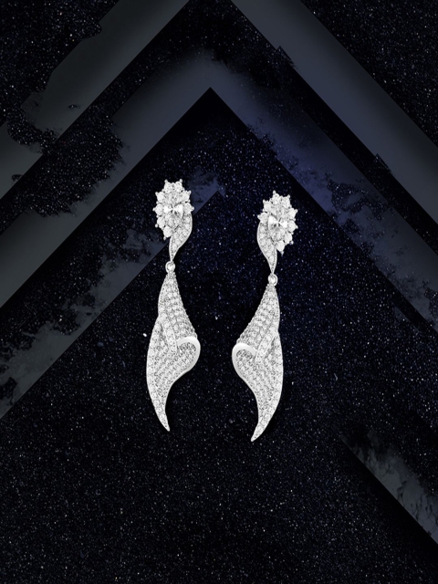 

shaze Silver-Plated Antique Contemporary Drop Earrings