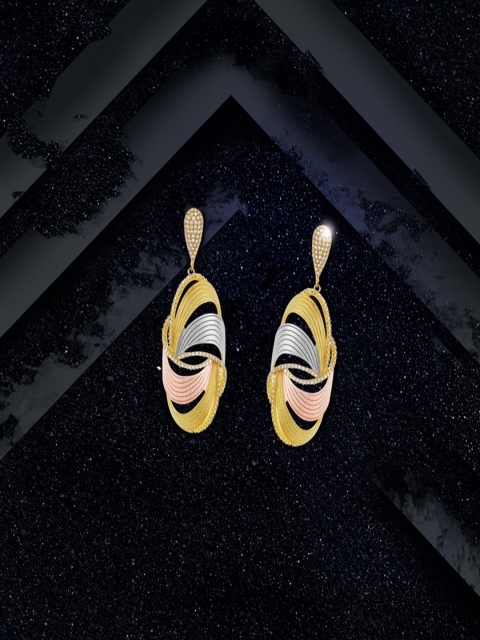 

shaze Gold-Plated Contemporary Drop Earrings