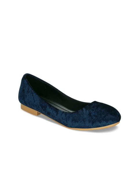 

Get Glamr Women Blue Solid Synthetic Ballerinas