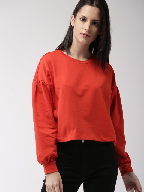 

FOREVER 21 Women Red Solid Top