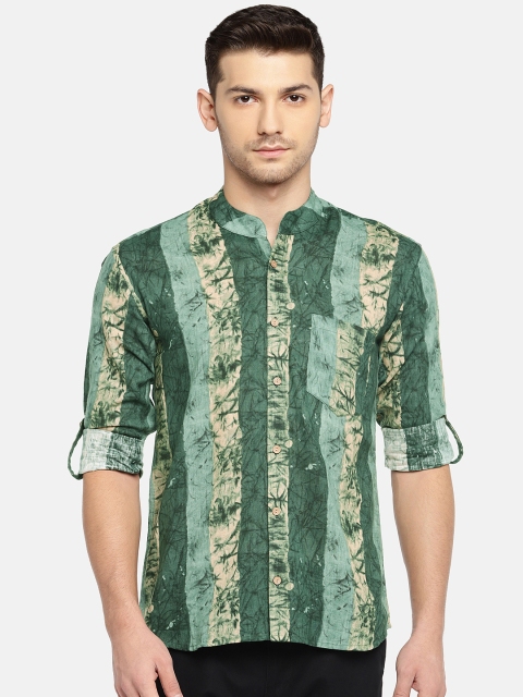 

SOHO By MAFATLAL Men Green Regular Fit Printed Casual Shirt