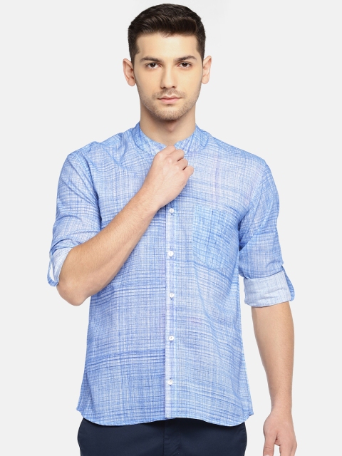 

SOHO By MAFATLAL Men Blue Regular Fit Solid Casual Shirt