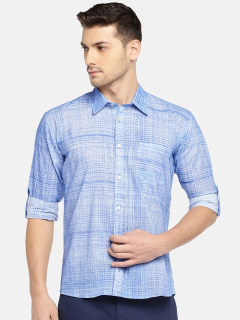 

SOHO By MAFATLAL Men Blue Regular Fit Solid Casual Shirt