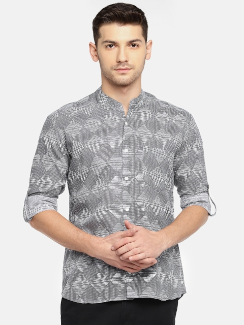 

SOHO By MAFATLAL Men Taupe Slim Fit Printed Casual Shirt