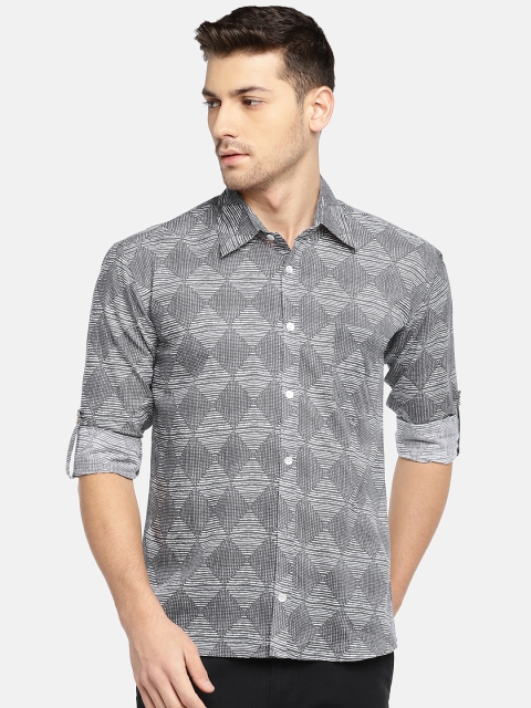 

SOHO By MAFATLAL Men Taupe Slim Fit Printed Casual Shirt