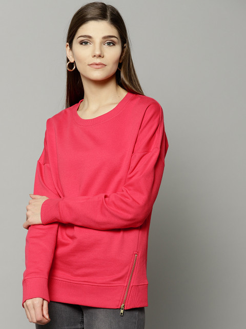 

Marks & Spencer Women Pink Solid Sweatshirt