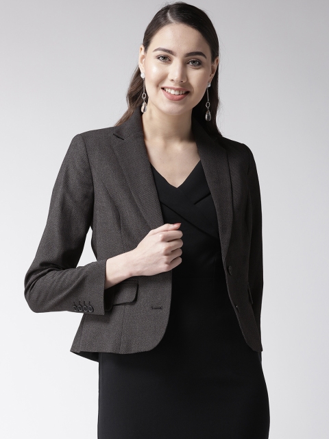 

Marks & Spencer Women Charcoal Grey Solid Single-Breasted Formal Blazer