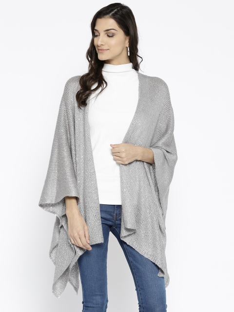 

Marks & Spencer Women Grey Sequinned Cape Shawl