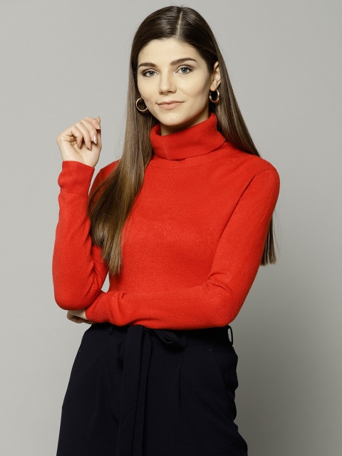 

Marks & Spencer Women Red Solid Pullover