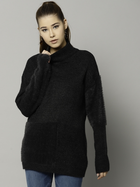 

Marks & Spencer Women Charcoal Grey Solid Pullover