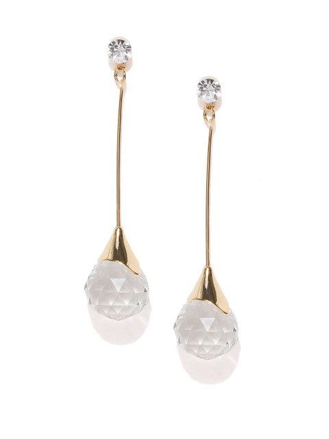 

Jewels Galaxy Gold-Plated Stone-Studded Handcrafted Spherical Drop Earrings