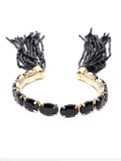 

Jewels Galaxy Black Gold-Plated Handcrafted Cuff Bracelet