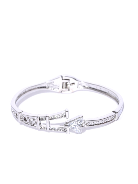 

Jewels Galaxy Silver-Plated Handcrafted Cuff Bracelet