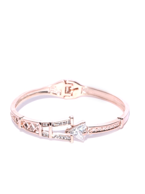 

Jewels Galaxy Rose Gold-Plated Handcrafted Cuff Bracelet