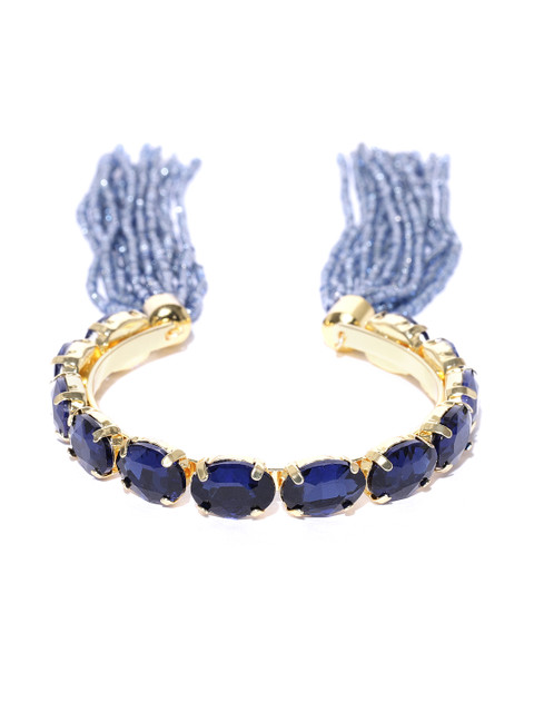 

Jewels Galaxy Blue Gold-Plated Handcrafted Cuff Bracelet