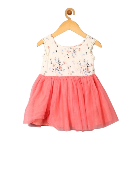 

GAP Toddler Girl Floral Mix Fabric Dress, Orange