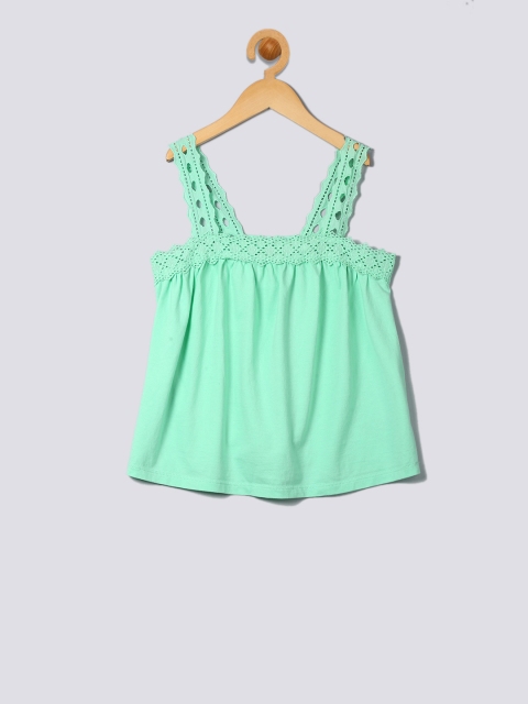 

GAP Girls Green Eyelet Strap Top