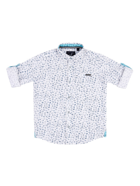 

URBAN SCOTTISH Boys White Regular Fit Printed Casual Shirt